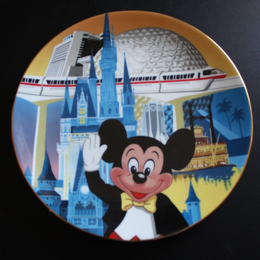 Mickey Mouse Walt Disney World Commemorative Collector Plate 1971-1986